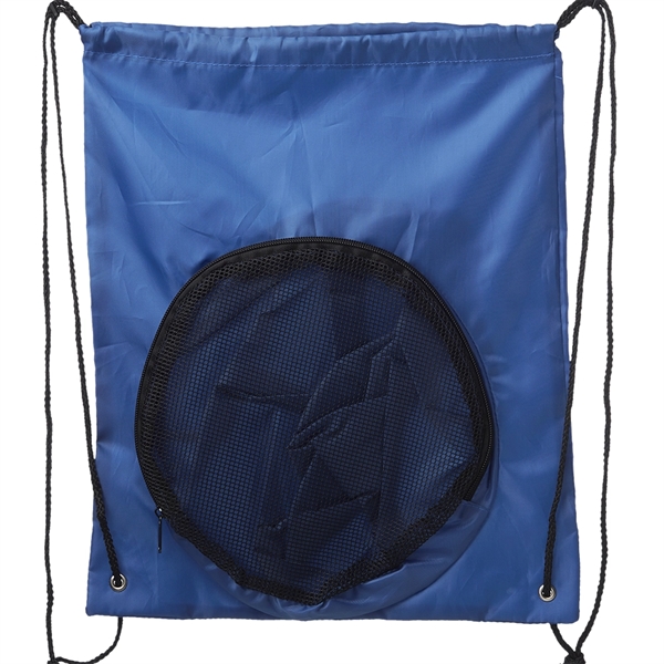 14.17" x 16.9" polyester ball carrier/drawstring sport pack.... from ASI 39552 BEL Promo