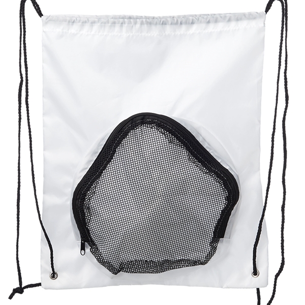 14.17" x 16.9" polyester ball carrier/drawstring sport pack.... from ASI 39552 BEL Promo