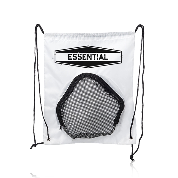 14.17" x 16.9" polyester ball carrier/drawstring sport pack.... from ASI 39552 BEL Promo