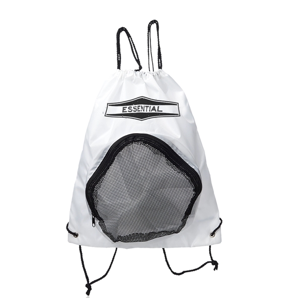 14.17" x 16.9" polyester ball carrier/drawstring sport pack.... from ASI 39552 BEL Promo