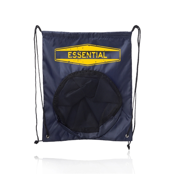 14.17" x 16.9" polyester ball carrier/drawstring sport pack.... from ASI 39552 BEL Promo