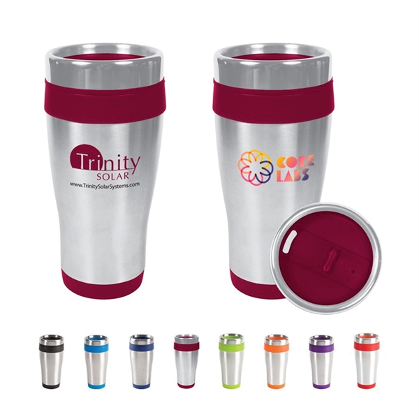 Classic shaped 16 oz. double wall insulated travel tumbler with stainless... from ASI 57956 Graphco line