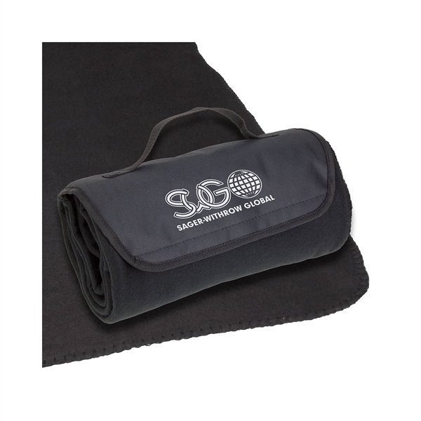 100% Polyester Fleece blanket rolls up for easy carrying.... from ASI 57956 Graphco line