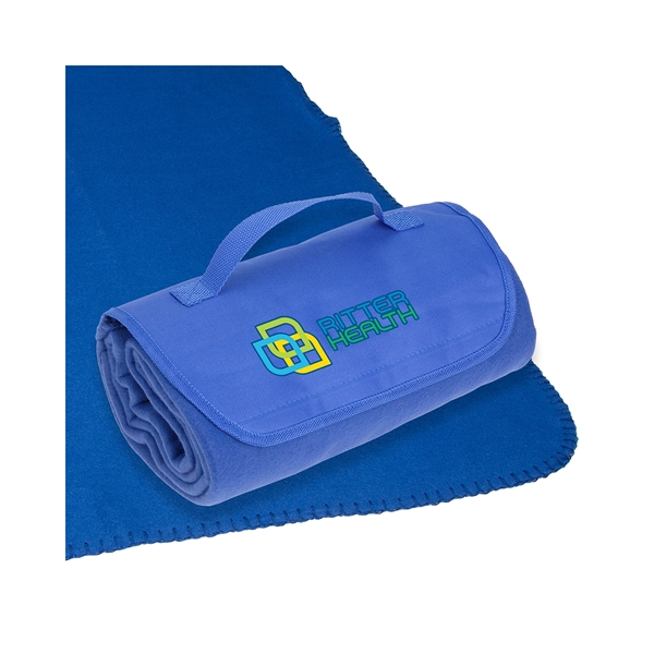 100% Polyester Fleece blanket rolls up for easy carrying.... from ASI 57956 Graphco line