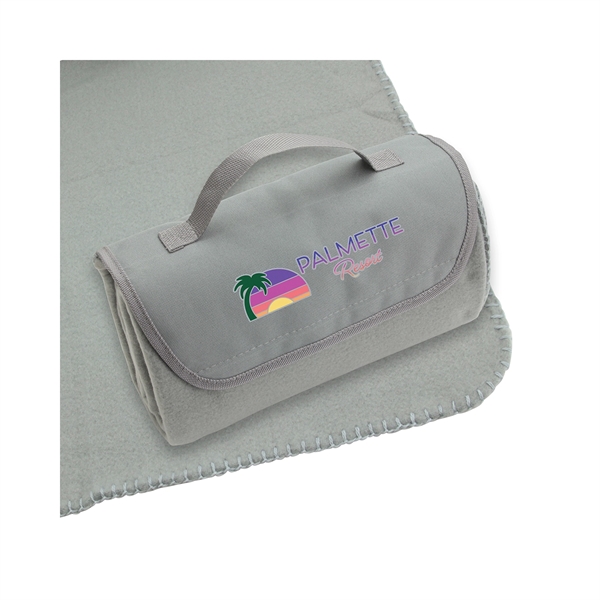 100% Polyester Fleece blanket rolls up for easy carrying.... from ASI 57956 Graphco line