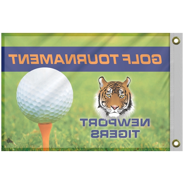 14" x 20" Custom Single Reverse Knitted Polyester Golf Flag with... from ASI 80228 Quinn