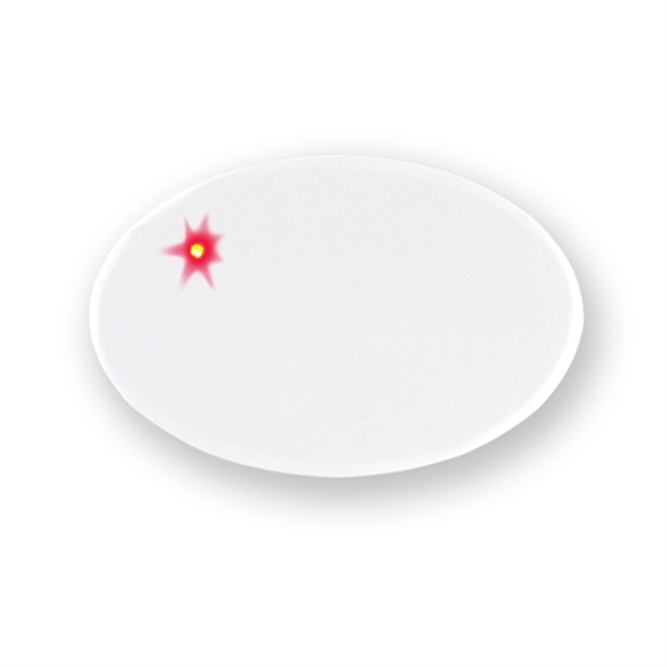 Oval blinking LED button laminated with clear mylar film and on/off... from ASI 93520 Ventura Inc