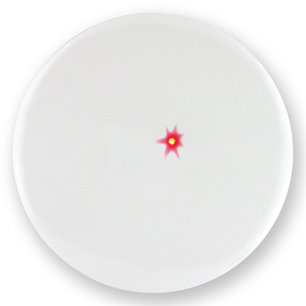 Two piece round blinking LED button laminated with clear mylar film.... from ASI 93520 Ventura Inc