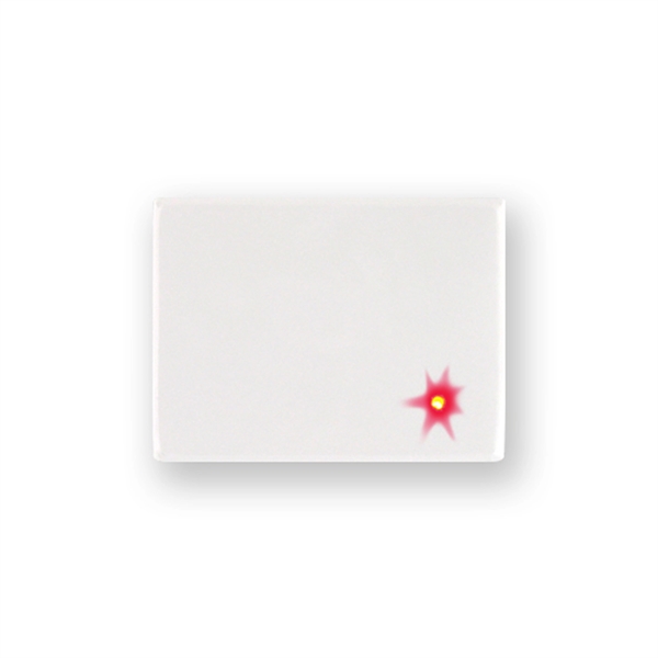 Rectangular blinking LED button laminated with clear mylar film.... from ASI 93520 Ventura Inc