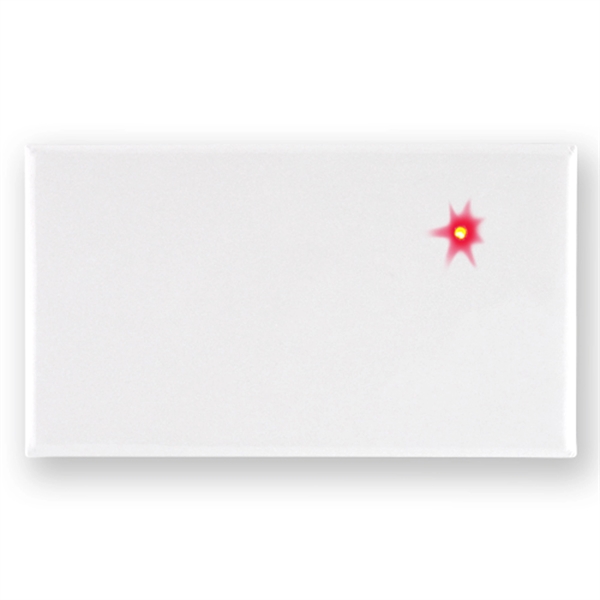 Rectangular blinking LED button laminated with clear mylar film.... from ASI 93520 Ventura Inc