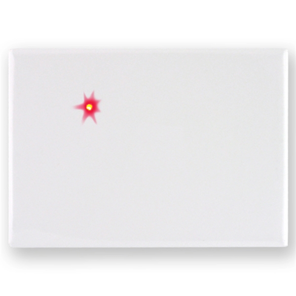 Rectangular blinking LED button laminated with clear mylar film.... from ASI 93520 Ventura Inc