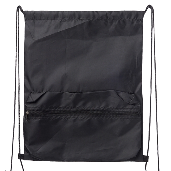 14.17" x 16.9" drawstring backpack that features a front pocket with... from ASI 39552 BEL Promo