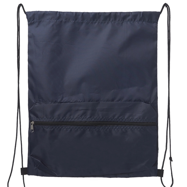 14.17" x 16.9" drawstring backpack that features a front pocket with... from ASI 39552 BEL Promo
