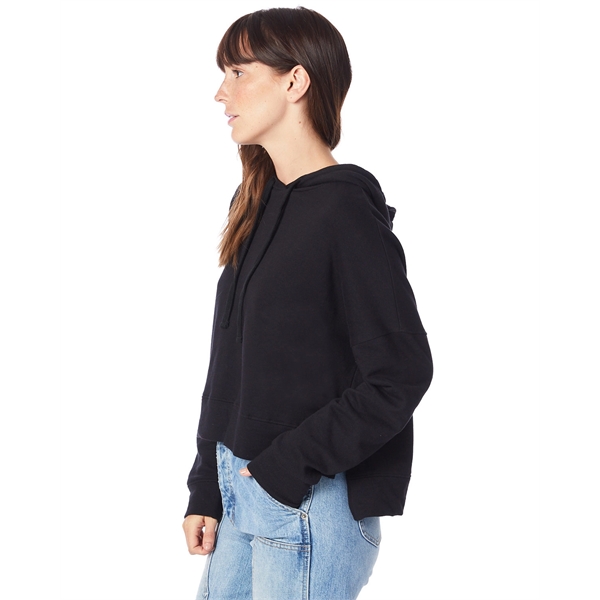 Ladies' sweatshirt with set-in sleeves, ribbed cuffs, hood, tear-away tag, and... from ASI 34063 alphabroder