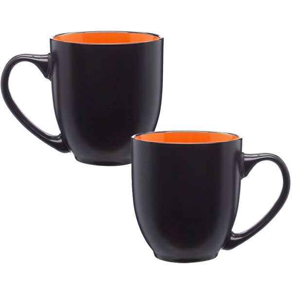 Dual tone ceramic mug with 16 oz. capacity with silkscreen imprint... from ASI 37218 Athena Promo (tm)