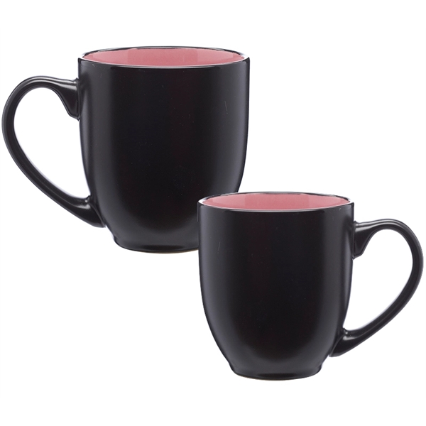 Dual tone ceramic mug with 16 oz. capacity with silkscreen imprint... from ASI 37218 Athena Promo (tm)
