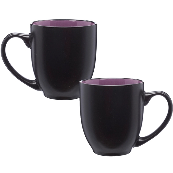 Dual tone ceramic mug with 16 oz. capacity with silkscreen imprint... from ASI 37218 Athena Promo (tm)