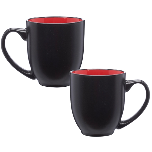 Dual tone ceramic mug with 16 oz. capacity with silkscreen imprint... from ASI 37218 Athena Promo (tm)