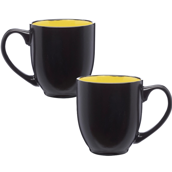 Dual tone ceramic mug with 16 oz. capacity with silkscreen imprint... from ASI 37218 Athena Promo (tm)