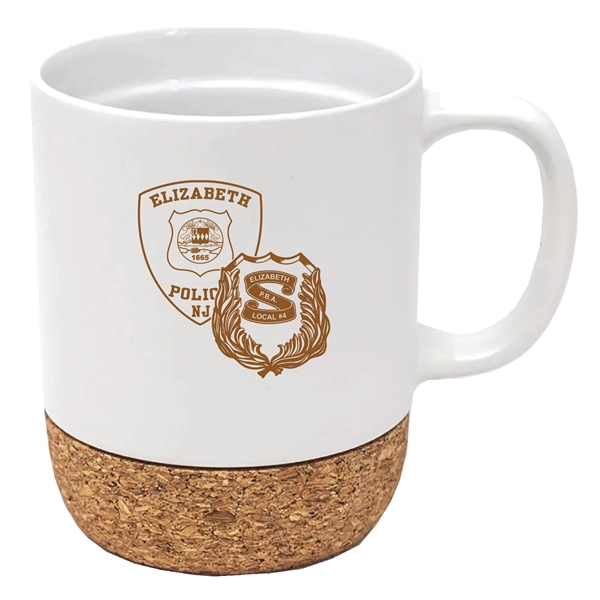 14 ounce ceramic mug with cork bottom... from ASI 74245 Nordic Co Inc