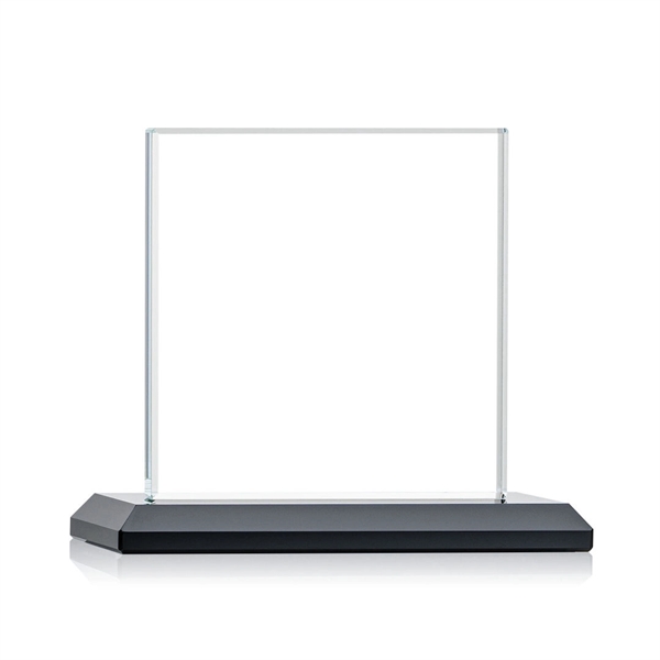 An elegant square-shaped starfire crystal award with an illustrious, beveled Ebony... from ASI 84592 St Regis Group / St Regis