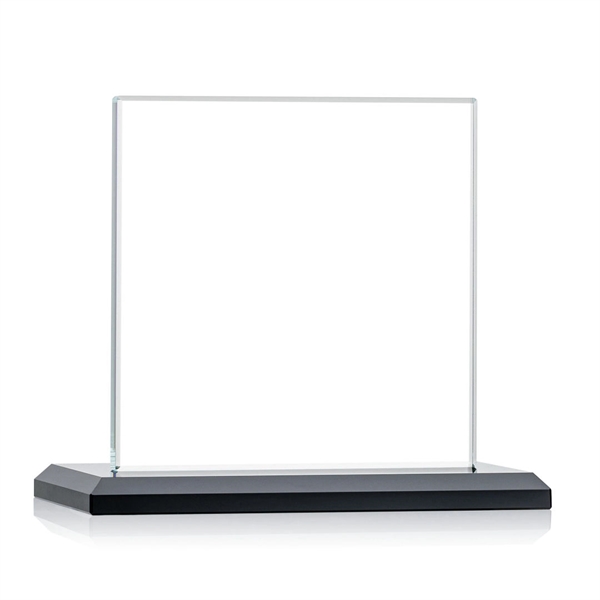 An elegant square-shaped starfire crystal award with an illustrious, beveled Ebony... from ASI 84592 St Regis Group / St Regis