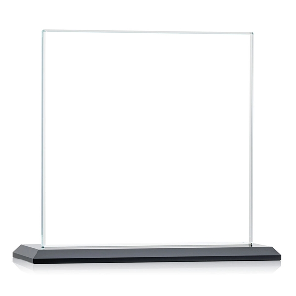 An elegant square-shaped starfire crystal award with an illustrious, beveled Ebony... from ASI 84592 St Regis Group / St Regis