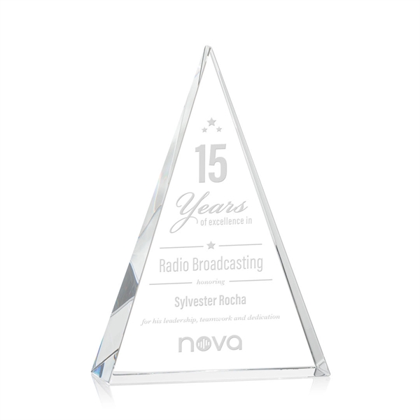 Triangular optical crystal award.... from ASI 84592 St Regis Group / St Regis