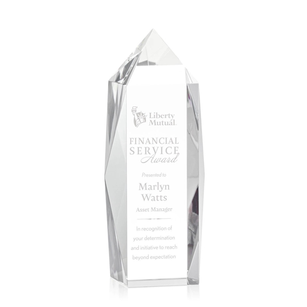 Lustrous optical crystal award with beautifully, beveled peaks and an optical... from ASI 84592 St Regis Group / St Regis