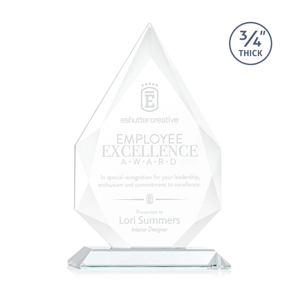 Diamond shape starfire award on a base.... from ASI 84592 St Regis Group / St Regis