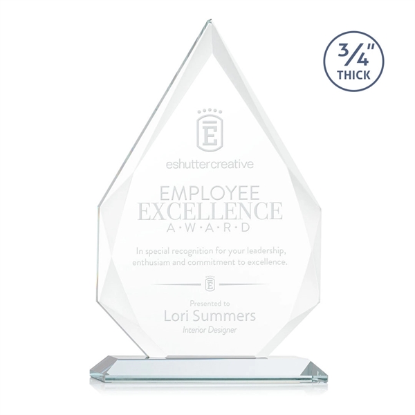 Diamond shape starfire award on a base.... from ASI 84592 St Regis Group / St Regis