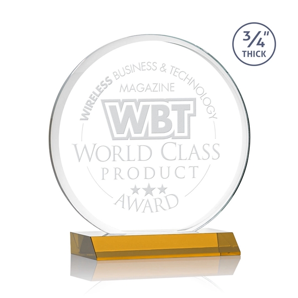 The striking Blackpool Award features a captivating Starfire Crystal disc mounted... from ASI 84592 St Regis Group / St Regis