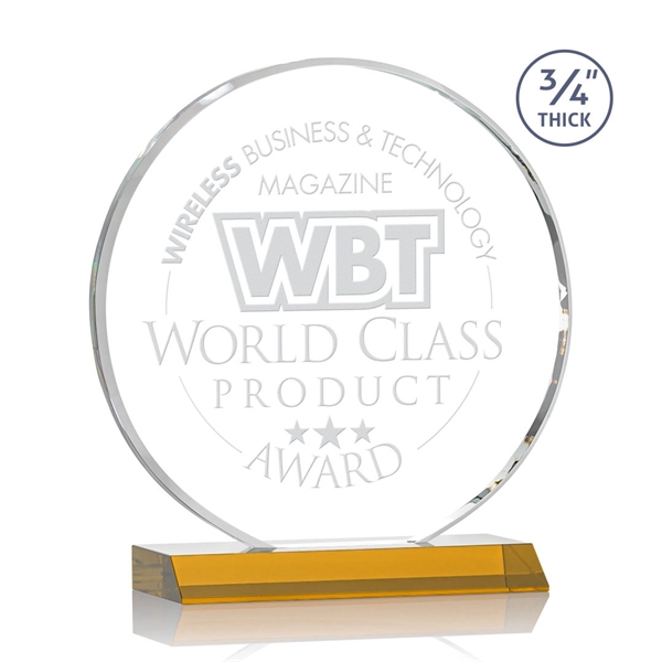 The striking Blackpool Award features a captivating Starfire Crystal disc mounted... from ASI 84592 St Regis Group / St Regis