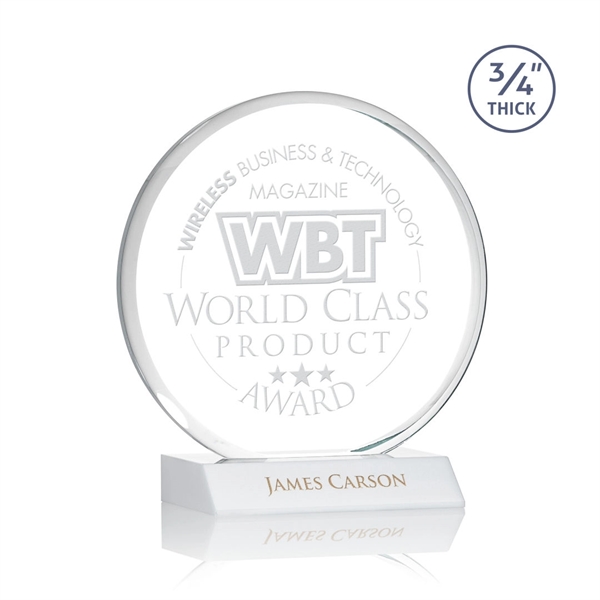 The striking Blackpool Award features a captivating Starfire Crystal disc mounted... from ASI 84592 St Regis Group / St Regis