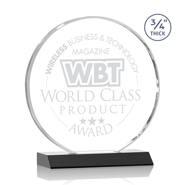 The striking Blackpool Award features a captivating Starfire Crystal disc mounted... from ASI 84592 St Regis Group / St Regis