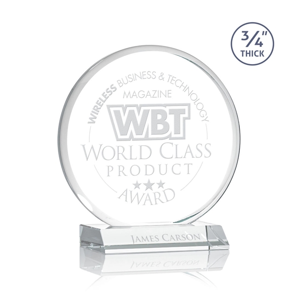 The striking Blackpool Award features a captivating Starfire Crystal disc mounted... from ASI 84592 St Regis Group / St Regis