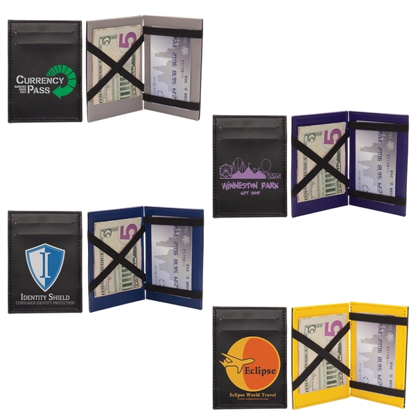 Flip wallet with slim design, elastic straps, card slots and customization.... from ASI 62190 Illini