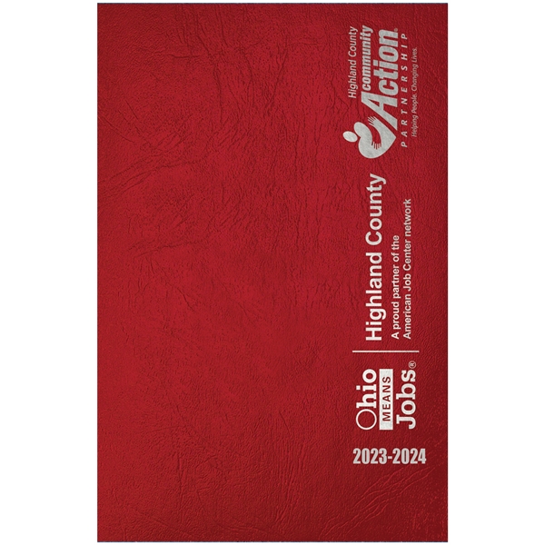 Academic flex planner with a leatherette cover or textured paper cover.... from ASI 50873 Drum-Line / Drum-line Inc