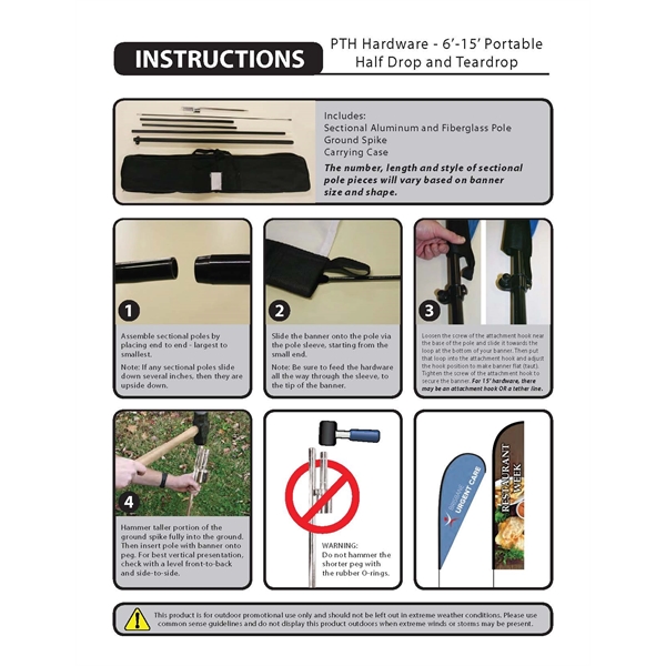 Trade show booth package with teardrop banner, 6' throw table cover,... from ASI 80228 Quinn