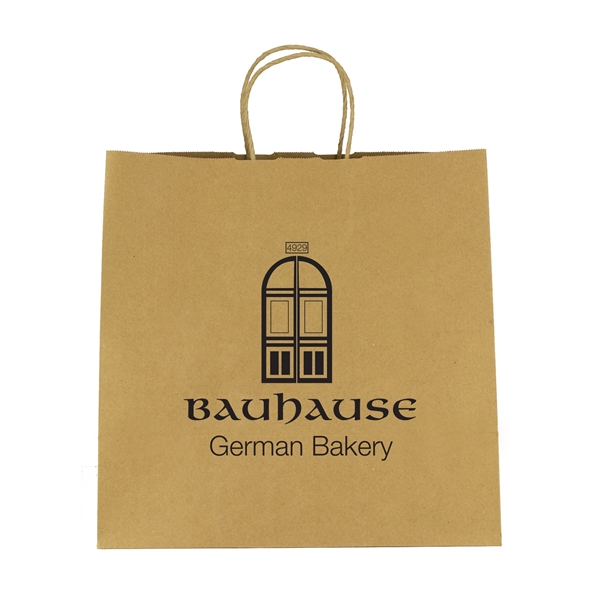 10" x 10" x 5 1/2" brown Kraft paper shopping bag... from ASI 61125 Hit Promotional Products / Hit®