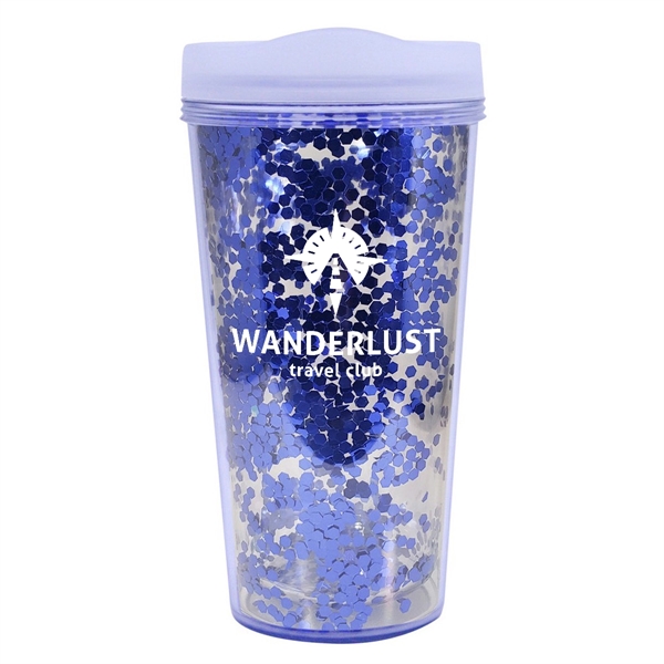 17 oz. Glamour glitter tumbler for taking a delicious drink wherever... from ASI 61125 Hit Promotional Products / Hit®