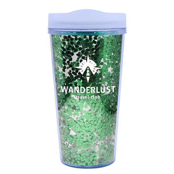 17 oz. Glamour glitter tumbler for taking a delicious drink wherever... from ASI 61125 Hit Promotional Products / Hit®