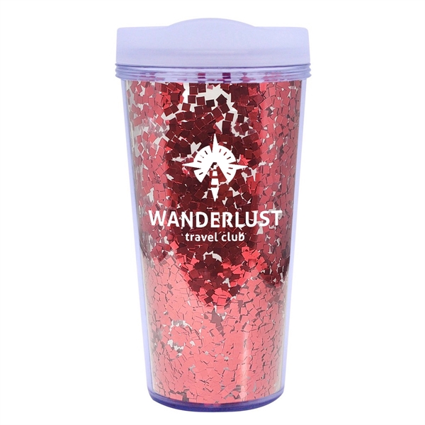 17 oz. Glamour glitter tumbler for taking a delicious drink wherever... from ASI 61125 Hit Promotional Products / Hit®