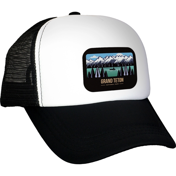 Foam Rectangle Emblem Trucker Hat... from ASI 30208 A P Specialties / AP Specialties