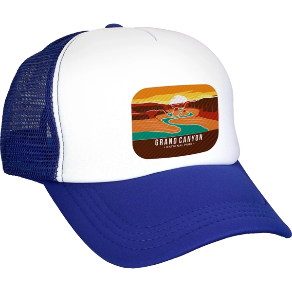 Foam Rectangle Emblem Trucker Hat... from ASI 30208 A P Specialties / AP Specialties