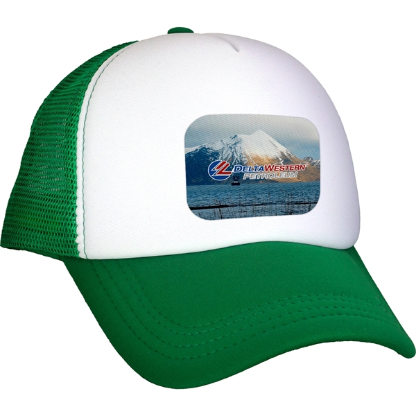 Foam Rectangle Emblem Trucker Hat... from ASI 30208 A P Specialties / AP Specialties