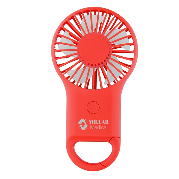 Rechargeable handheld fan with carabiner.... from ASI 61125 Hit Promotional Products / Hit®