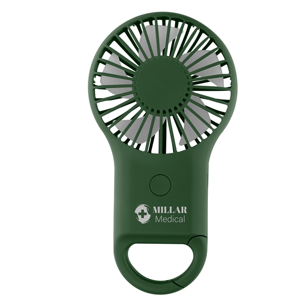 Rechargeable handheld fan with carabiner.... from ASI 61125 Hit Promotional Products / Hit®
