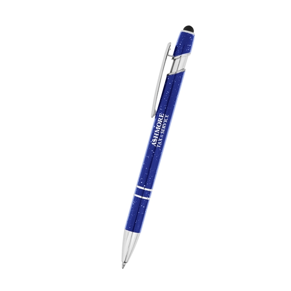 Aluminum plunger-action ballpoint pen with stylus and storage sleeve.... from ASI 61125 Hit Promotional Products / Hit®