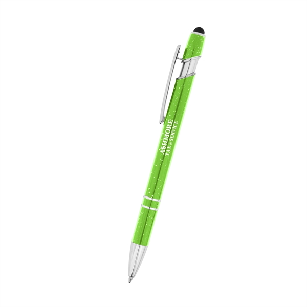 Aluminum plunger-action ballpoint pen with stylus and storage sleeve.... from ASI 61125 Hit Promotional Products / Hit®